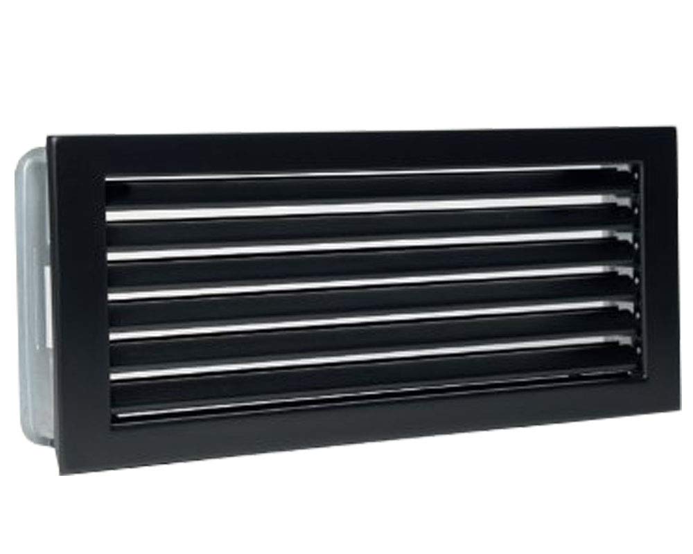 Kaltluftgitter 45x23 schwarz Lüftungsgitter Ofengitter, 45x23 Schwarz