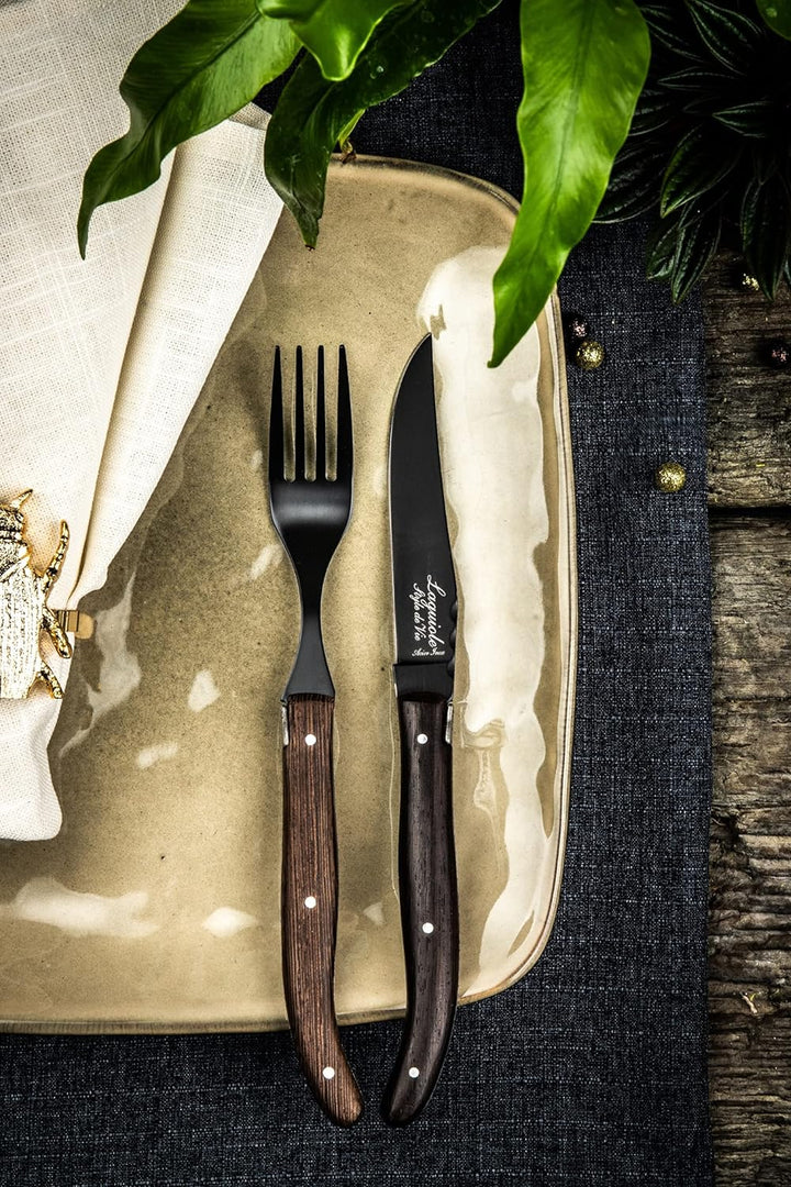 Laguiole Style de Vie Steakmesser Luxury Line, 6-teilig, Wenge holz