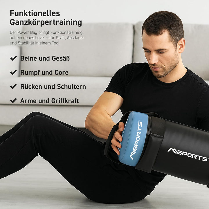 MSPORTS Power Bag Premium 5-30 kg Fitness Bag - Sandsack für Functional Fitness Gewichtssack 10