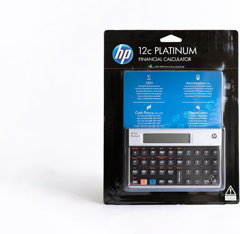 Hewlett Packard HP12C Finanzmathematischer Taschenrechner UPN algebraisch programmierbar Platin