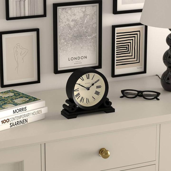 JONES CLOCKS® Saloon Wohnzimmer-Kaminuhr – Traditionelles/klassisches Design – Schlafzimmeruhr – Woh