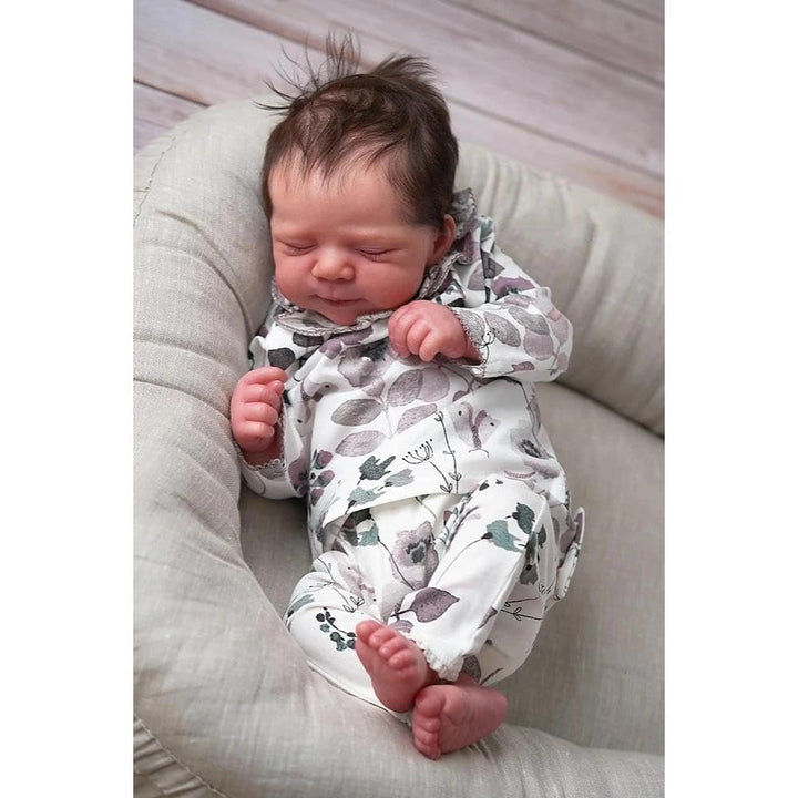 Zero pam Schlafend Reborn Baby Junge, 48 cm Reborn Baby Vollsilikon Lebensecht Junge Augen Geschloss