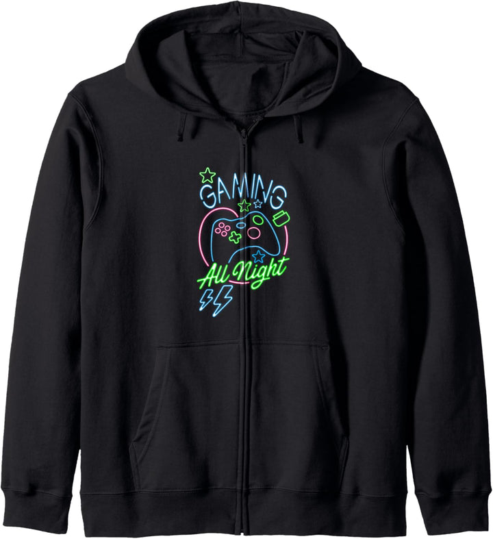 Gaming Die ganze Nacht Kapuzenjacke