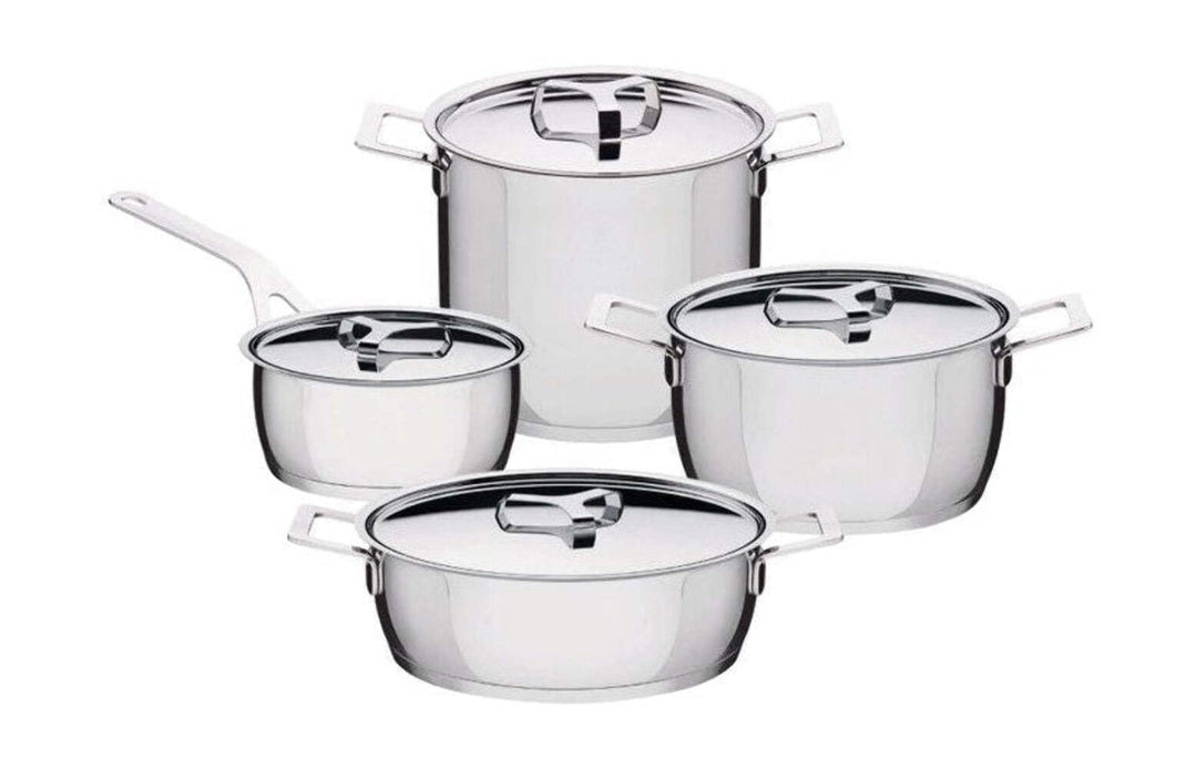 Alessi Pots&Pans, Topf (AJM100/20), (AJM101/16), Kasserolle mit Zwei Griffen (AJM101/20), Milchkocht