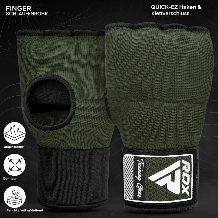 RDX Gel Innenhandschuhe Boxen MMA Muay Thai Training, Elastisch Boxbandagen 100cm Lang Handgelenkban