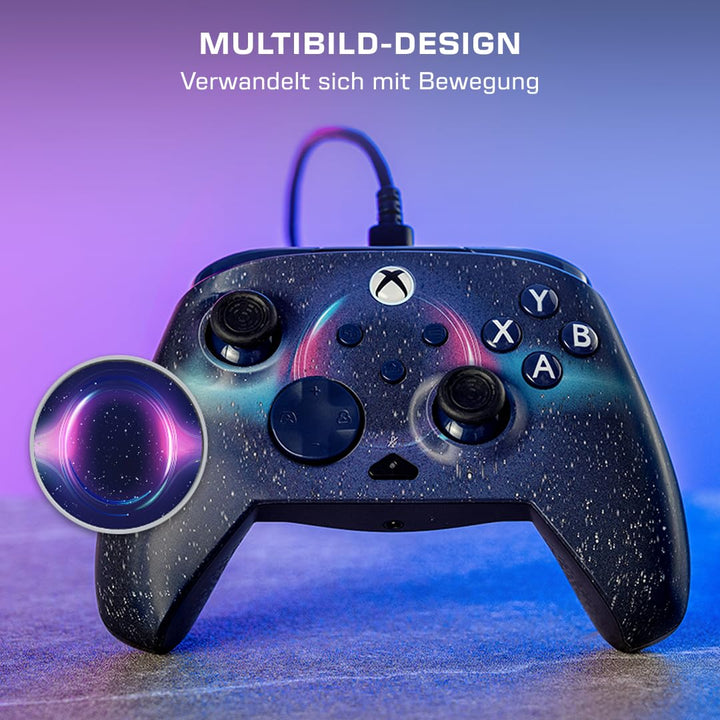 Turtle Beach Rematch Advanced Dark Cosmos Wired Gaming Controller für Xbox und PC – Lentikular, zuwe