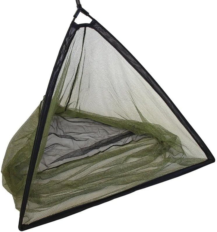 Grossfischkescher Karpfenkescher Kescherkopf 110x110cm mit Auftriebshilfe grün