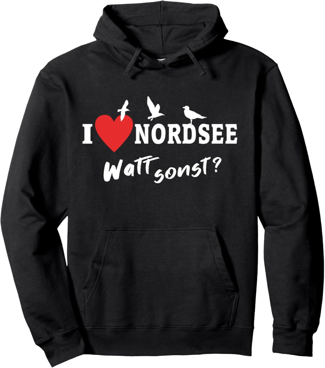 Nordsee Sprüche Watt Plattdeutsch Souvenir Nordsee Pullover Hoodie