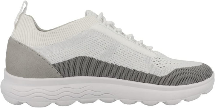 Geox Herren U Spherica A Sneakers 39 EU Schmal White Light Grey, 39 EU Schmal White Light Grey