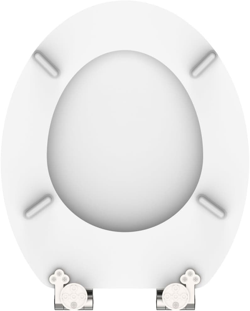 SCHÜTTE WC-Sitz Holzkern, Toilettensitz mit Absenkautomatik, passend für alle handelsüblichen WC-Bec