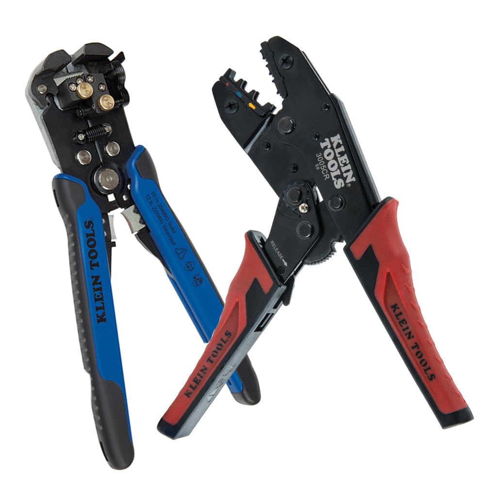 Klein Tools 80013 Verdrahtungswerkzeug-Set mit automatischer Abisolierzange und Ratsche isolierte Kl