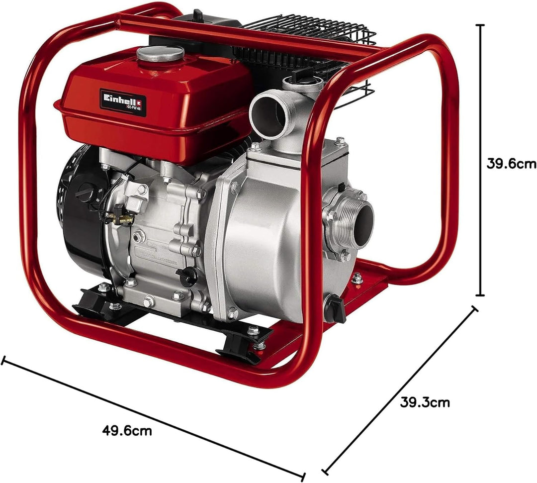 Einhell Benzin-Wasserpumpe GE-PW 46 (4,6 kW, 4-Takt-Motor, max. Fördermenge 23.000 L/Std., 3,6 l-Tan