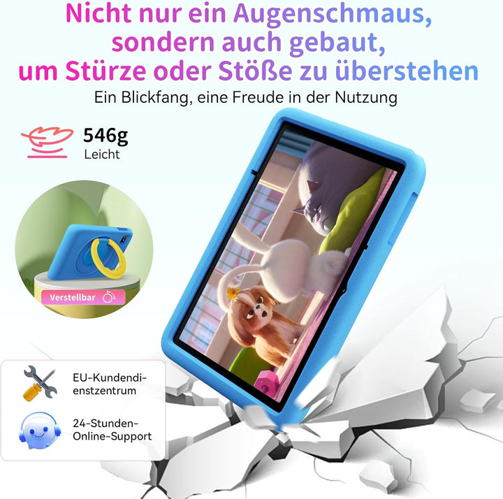 Blackview TabA6Kids Kinder Tablet Android 14 ,12GB RAM+128GB ROM(1TB TF) Octa Core Tablet für Kinder