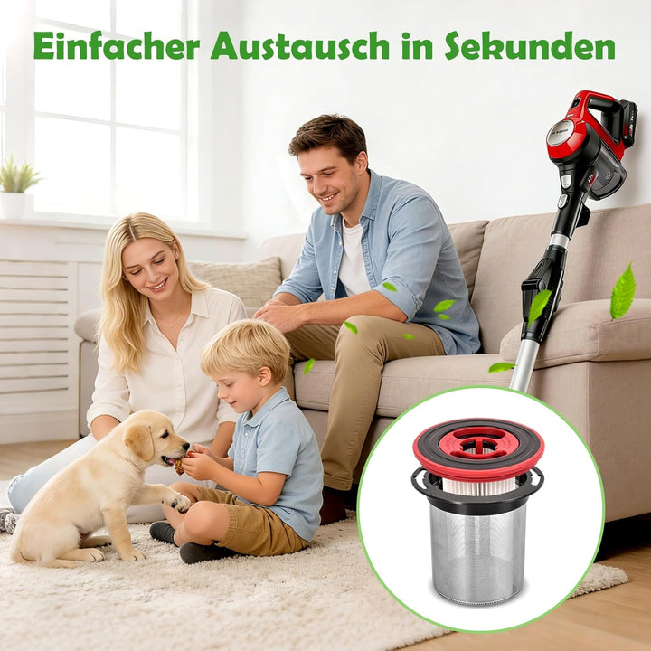 Ersatzfilter für Bosch Unlimited 7, Waschbarer HEPA-Filter aus Edelstahl Zubehör Wrsatzteile für Bos