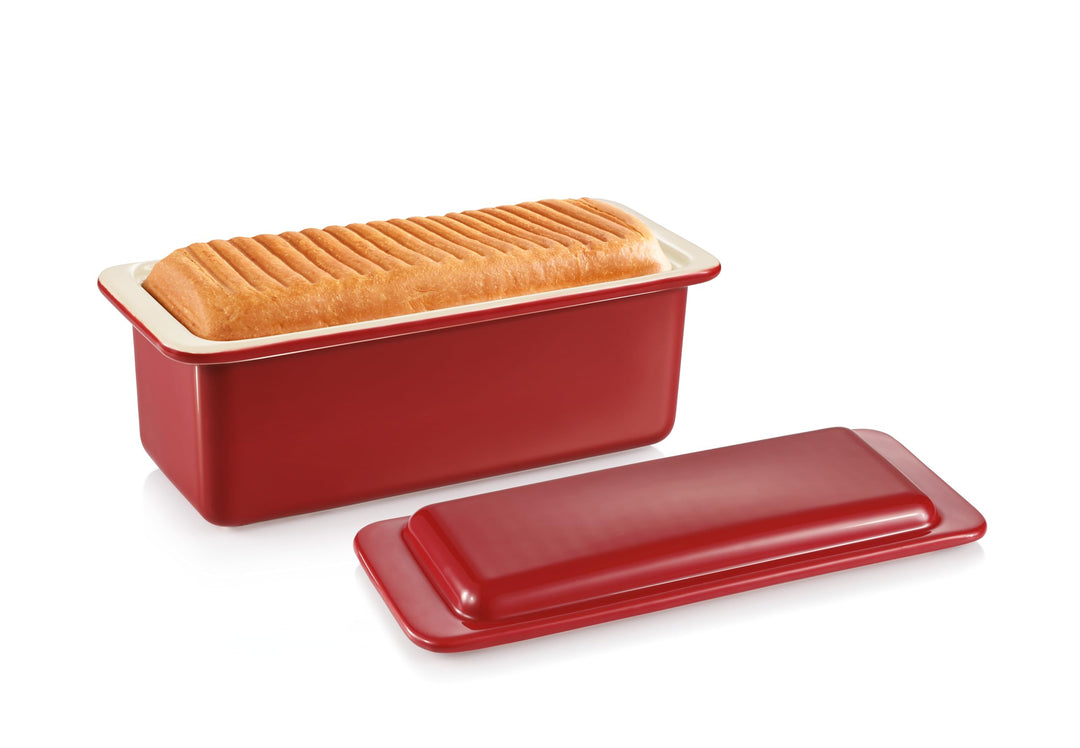 Tescoma para PAN DE MOLDE Ceramica Delicia, Keramik, Red, 27 cm Brot im Kasten, Brot im Kasten