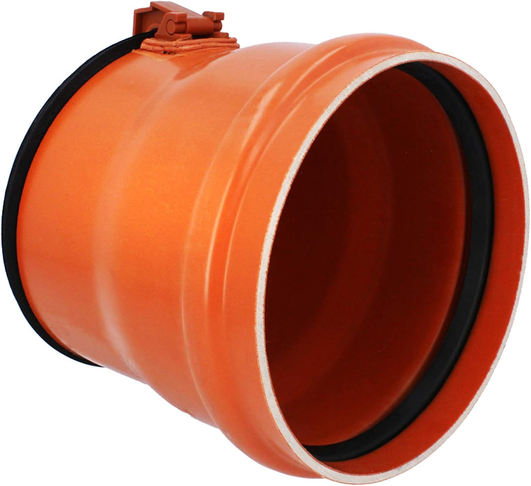 PEŠTAN Froschklappe Rückstauklappe Ø DN 200 mm Orange | Auslaufstück Für HT KG Dränage Rohr Kanal |