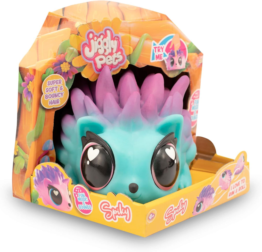 Famosa Jiggly Pets – My Spike Pet – Spiky the Hedgehog, interaktiver Igel, weicher Gummi, singend, g