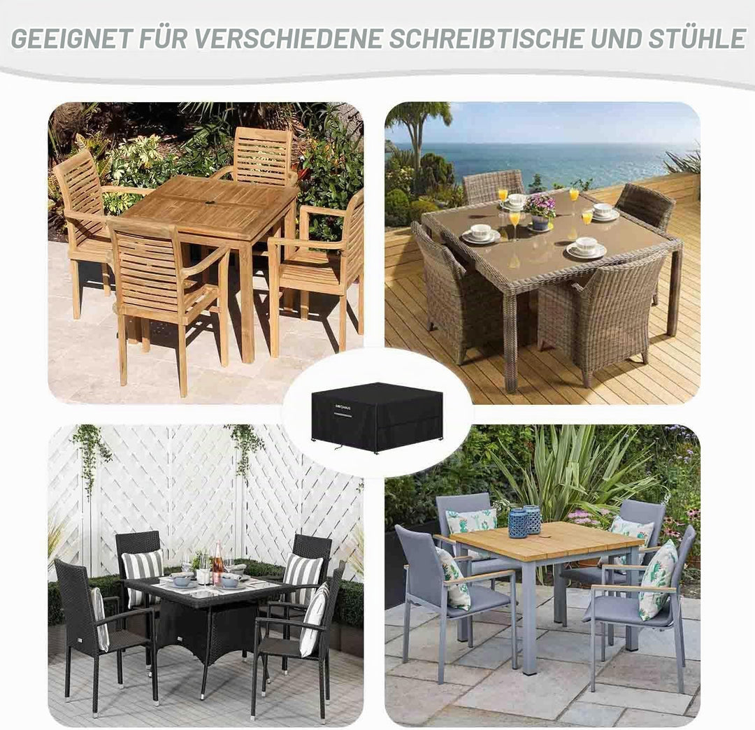 Abdeckung Gartenmöbel Winterfest Gartentisch Abdeckung Wasserdicht | Abdeckhaube Gartenmöbel Quadrat