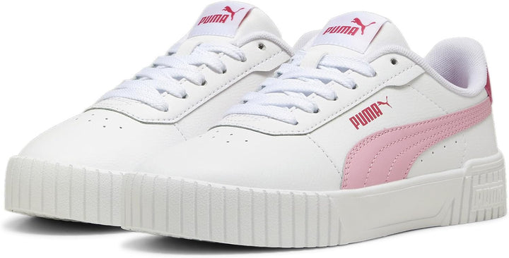 PUMA Mädchen Carina 2.0 Jr Sneaker 37.5 EU Puma White Pink Lilac Puma White, 37.5 EU Puma White Pink