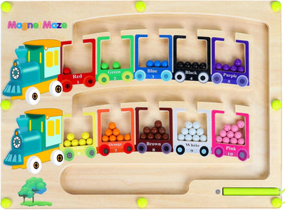 Pincush Magnetspiel Labyrinth Spielzeug Sortierspiel Montessori Spielzeug Farben und Zahlen Lernen S