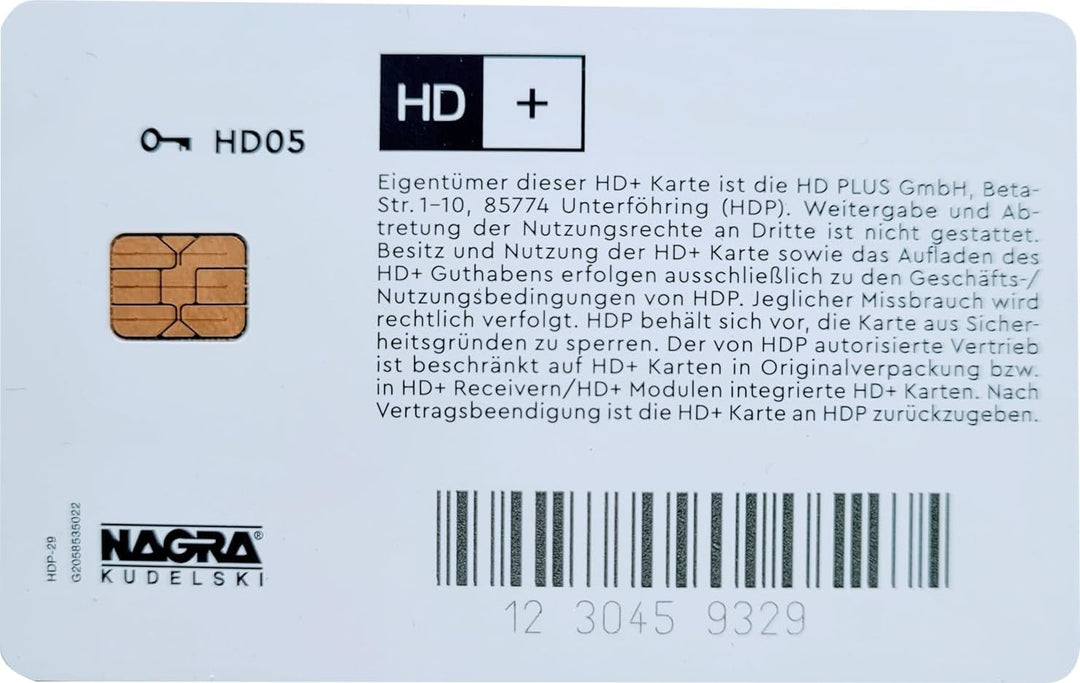 HD Plus HD+ Karte 12 Mon. SAT