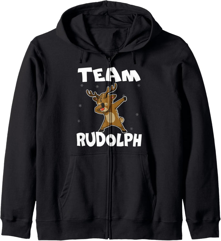 Team Rudolph Funny Xmas Dab Reindeer Deer Lover Gift Design Kapuzenjacke
