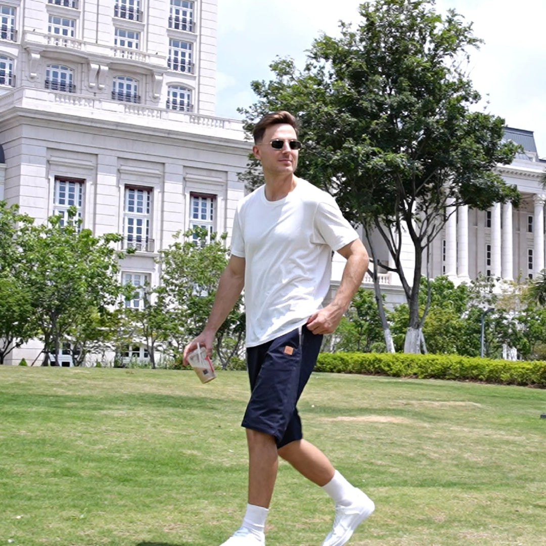 Tansozer Herrenshorts Herren Shorts Baumwolle Sommer Shorts mit Taschen Herren S Grau, S Grau