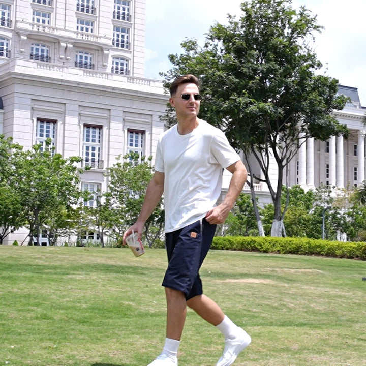 Tansozer Herrenshorts Herren Shorts Baumwolle Sommer Shorts mit Taschen Herren S Grau, S Grau