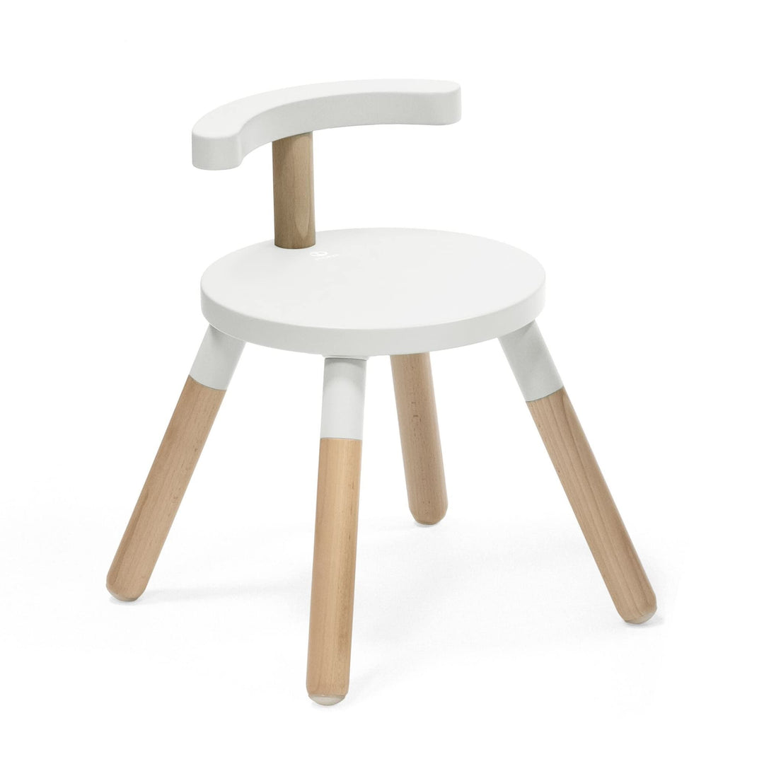 Stokke MuTable Stuhl, White - 2023 Neugestaltung - Anpassbare Sitzhöhe & entfernbare Rückenlehne - H