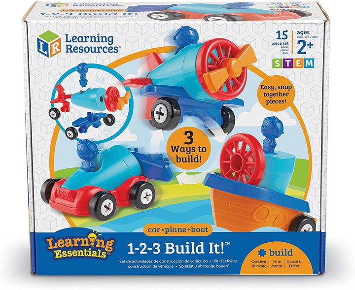 Learning Resources 1-2-3 Mach was draus!™ Auto-Flugzeug-Boot, Auto