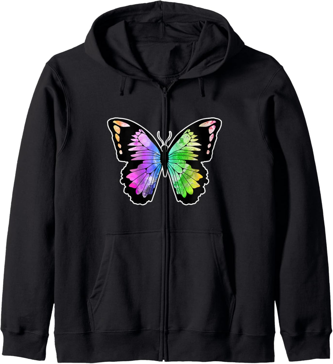 Schmetterling Regenbogen Kapuzenjacke
