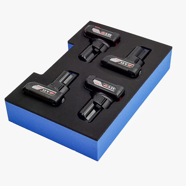 APTEX Schaumeinlage passend für 4x Bosch Akkus GBA 12V 4Ah, 6Ah für halbe Bosch L-Boxx