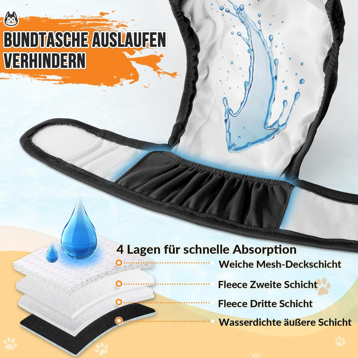 Eyein 3 Stück Hundewindeln für Hündinnen, Wiederverwendbare, Waschbare und Hochsaugfähige Hunde hösc