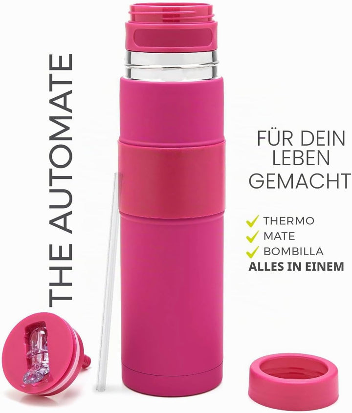 BALIBETOV - Neu - Edelstahl AutoMate - Thermobehälter, Mate Cup und Bombilla in Einem - Sie Müssen N