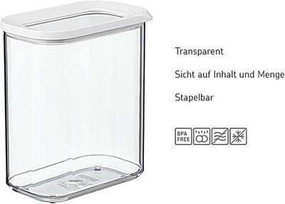Mepal Transparente Vorratsdosen mit Deckel XL - Lebensmittelbehälter Rechteckige - Küchenorganizer &