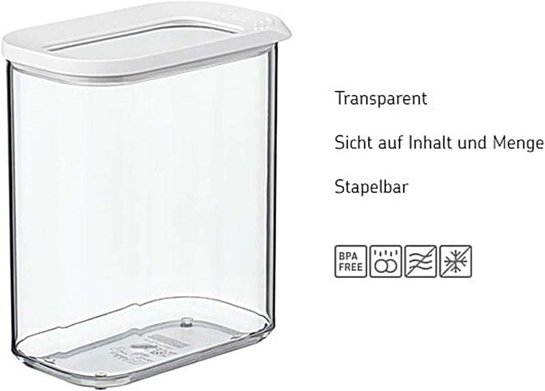 Mepal | 4-tlg Vorratsdosen Spar-Set | Modula 1500 ml | Vorratsdose Frischhaltedose | ideal für die A