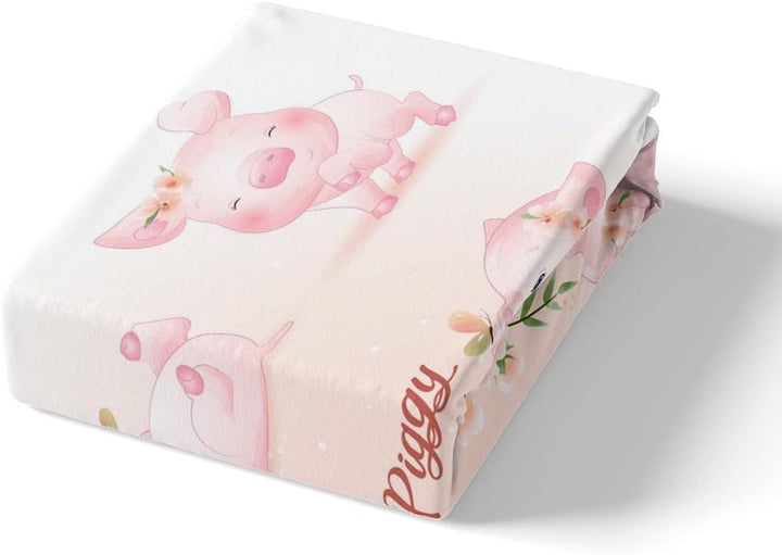 Schweinen Bettbezug Cartoon Tier Bettwäsche Sets 135 x 200 süsse Schweine Schmetterling Bettbezug Ki