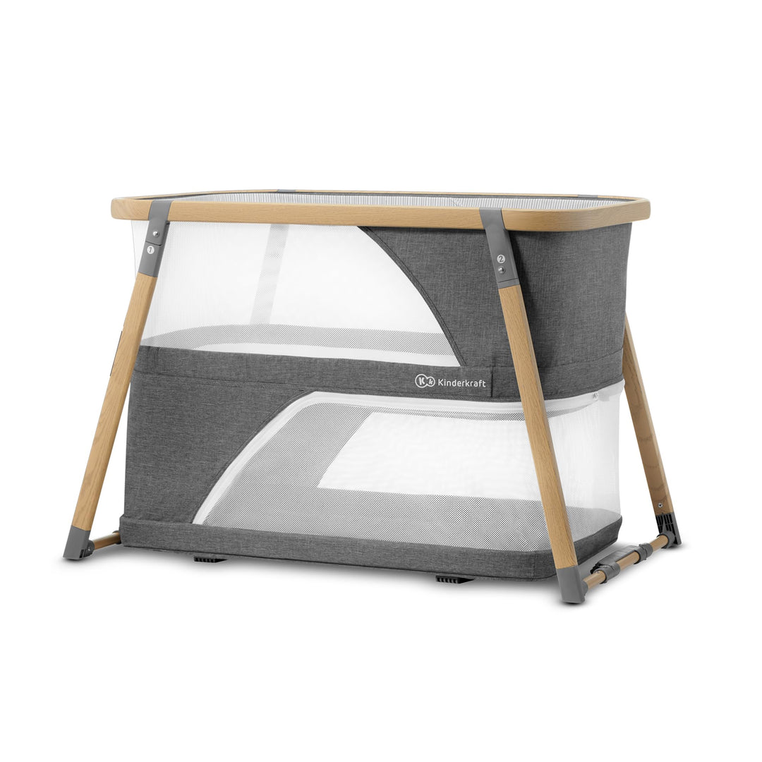 Kinderkraft Kinderreisebett 4 in 1 SOFI, Babybetten, Kinderbett, Baby Zustellbett, Reisebett mit Zub