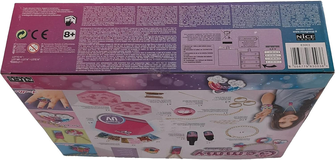 Nice - Gemmy UV-Fabrik-Set zum Erstellen oder Backen Ihres Lieblingsschmucks, mehrfarbig (83003)