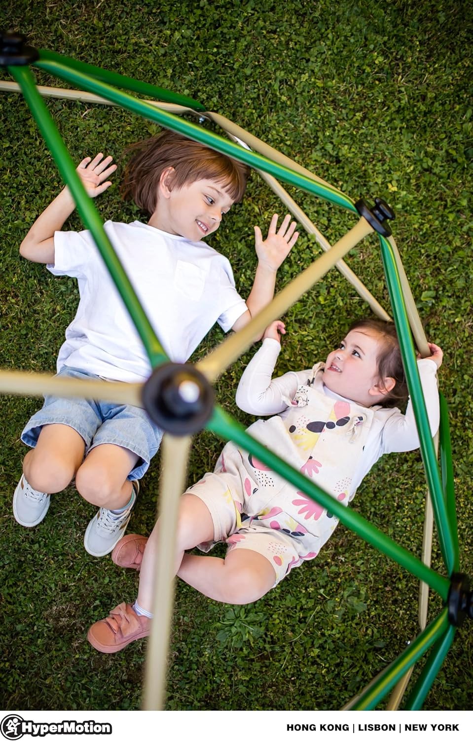 HyperMotion Kletterkuppel für Kinder, Outdoor, Klettergerüst Garten, belastbar bis zu 350 kg, Klette