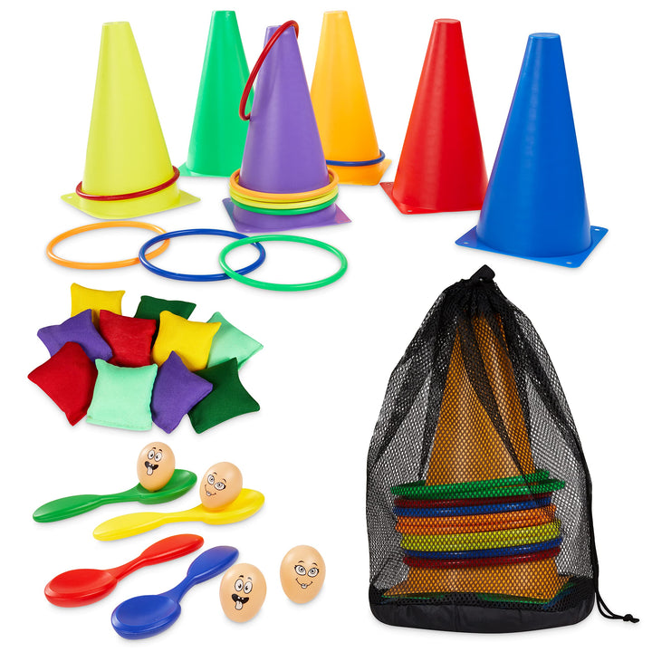 KreativeKraft Outdoor Spiele für Kinder Set Kindergeburtstag Spiele für Draussen Party Wurfspiele Ga
