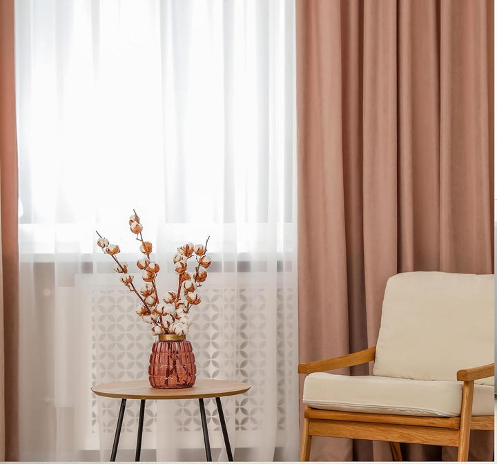 Weisse Voile, halbtransparente Vorhänge mit Kräuselband und Bleibandabschluss,Luftig, modern und lan