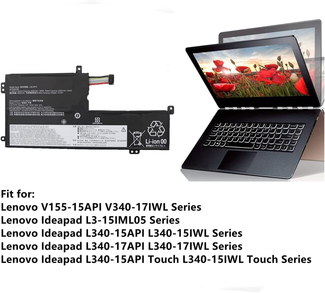 AKKEE L18C3PF2 Laptop Akku für Lenovo V155-15API V340-17IWL Ideapad L3-15IML05 L340-15API L340-15IWL
