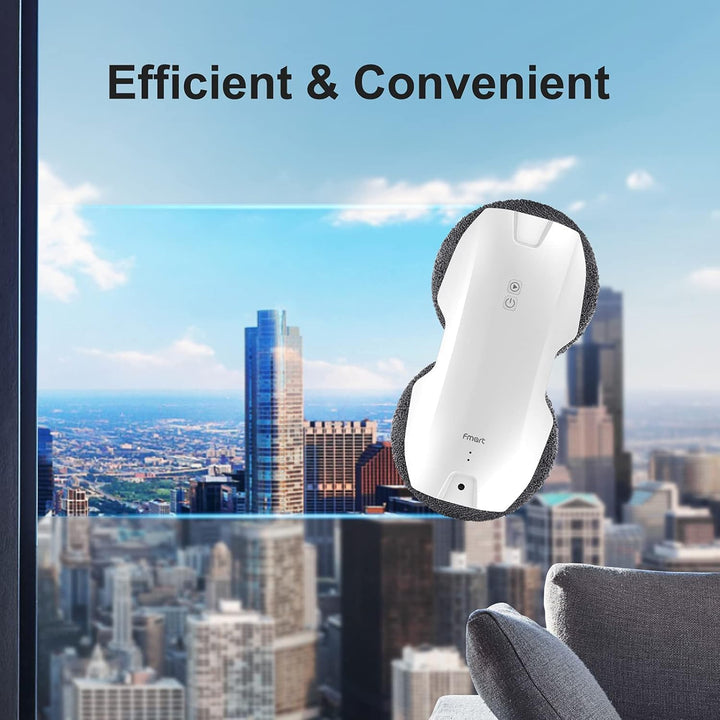 Fmart T8Pro Fensterputzroboter, Automatischer Fensterreinigung, 3800 Pa Anpassung Saugleistung, Fens