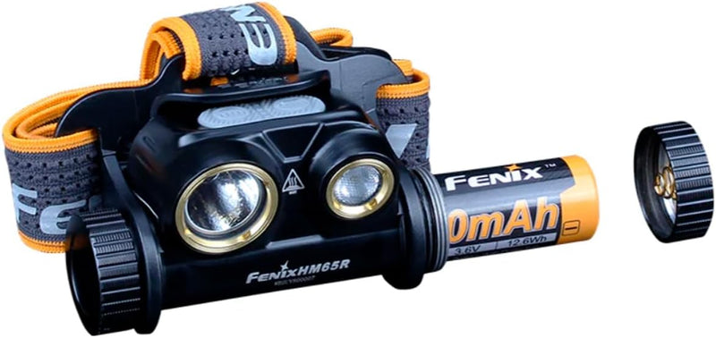 fenix Rechargeable Headlamp HM65R Wiederaufladbare 1400 Lumen Stirnlampe, Schwarz, 0 Single, Single