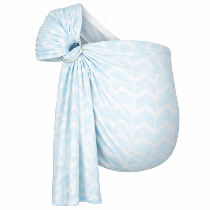 Hoppediz Ring-Sling, Baby-Tragetuch ab Geburt, 100 % kbA-Baumwolle, Design Amsterdam aqua, Amsterdam