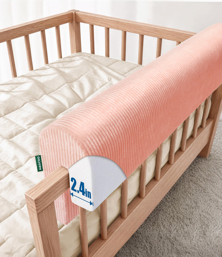 AEOCOO Bettkantenschutz für Kinderbetten 90 cm – weiche Memory-Schaum Bettumrandung, Rausfallschutz