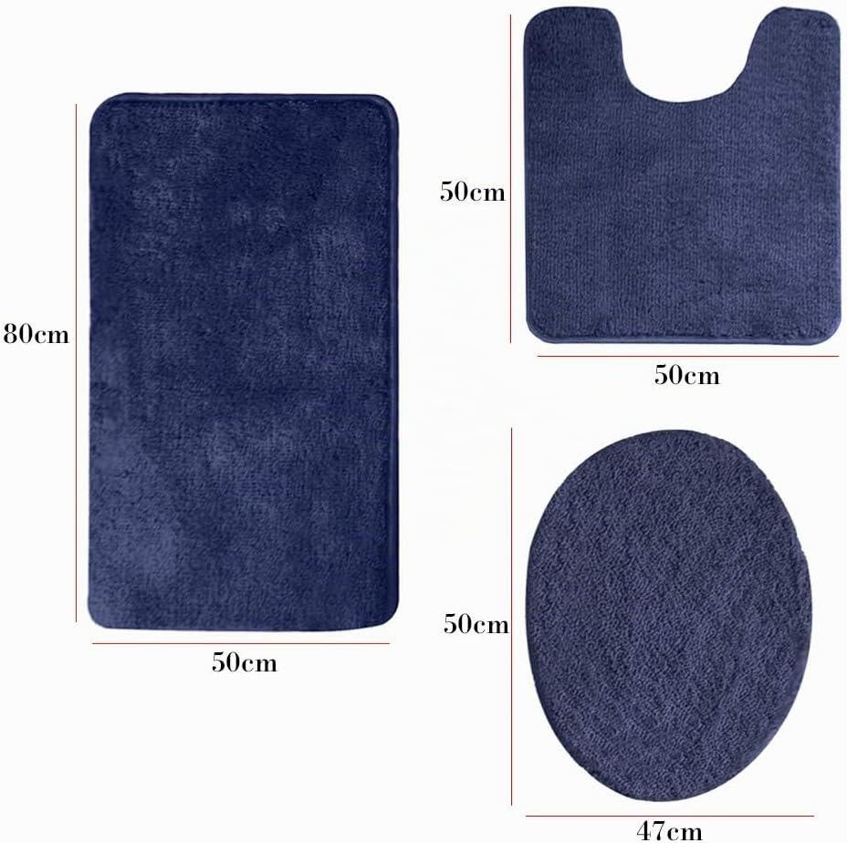 ele ELEOPTION Badezimmer-Set,rutschfeste Badematte schnelltrocknend weich wasserabsorbierend stilvol