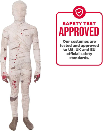 Morphsuits Mumie Kostüm Kinder, Monster Verkleidung, Faschingskostüm Jungen Mädchen - S (94cm-107 cm
