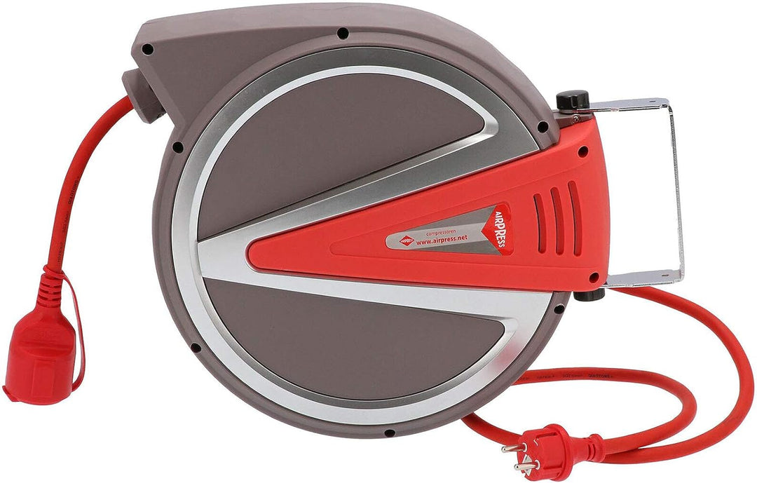 Federzug Kabel-Aufroller 15 m 3 x 2,5mm² IP44 230 Volt Automatik Wand Abroller Kabeltrommel